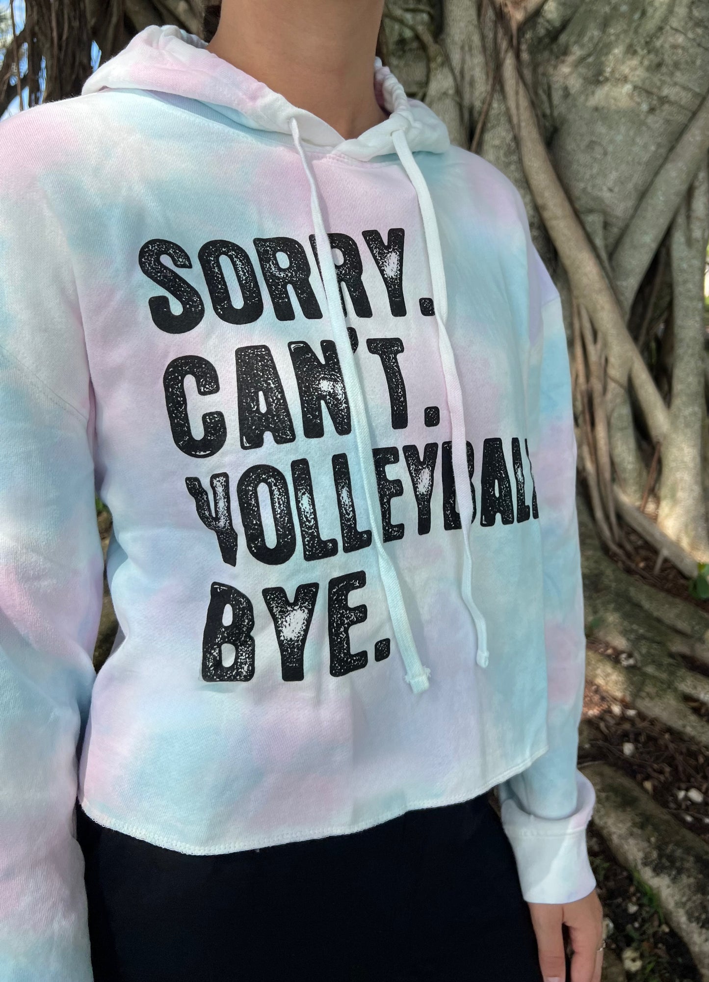 Tie-Dye VB Cropped Hoodie