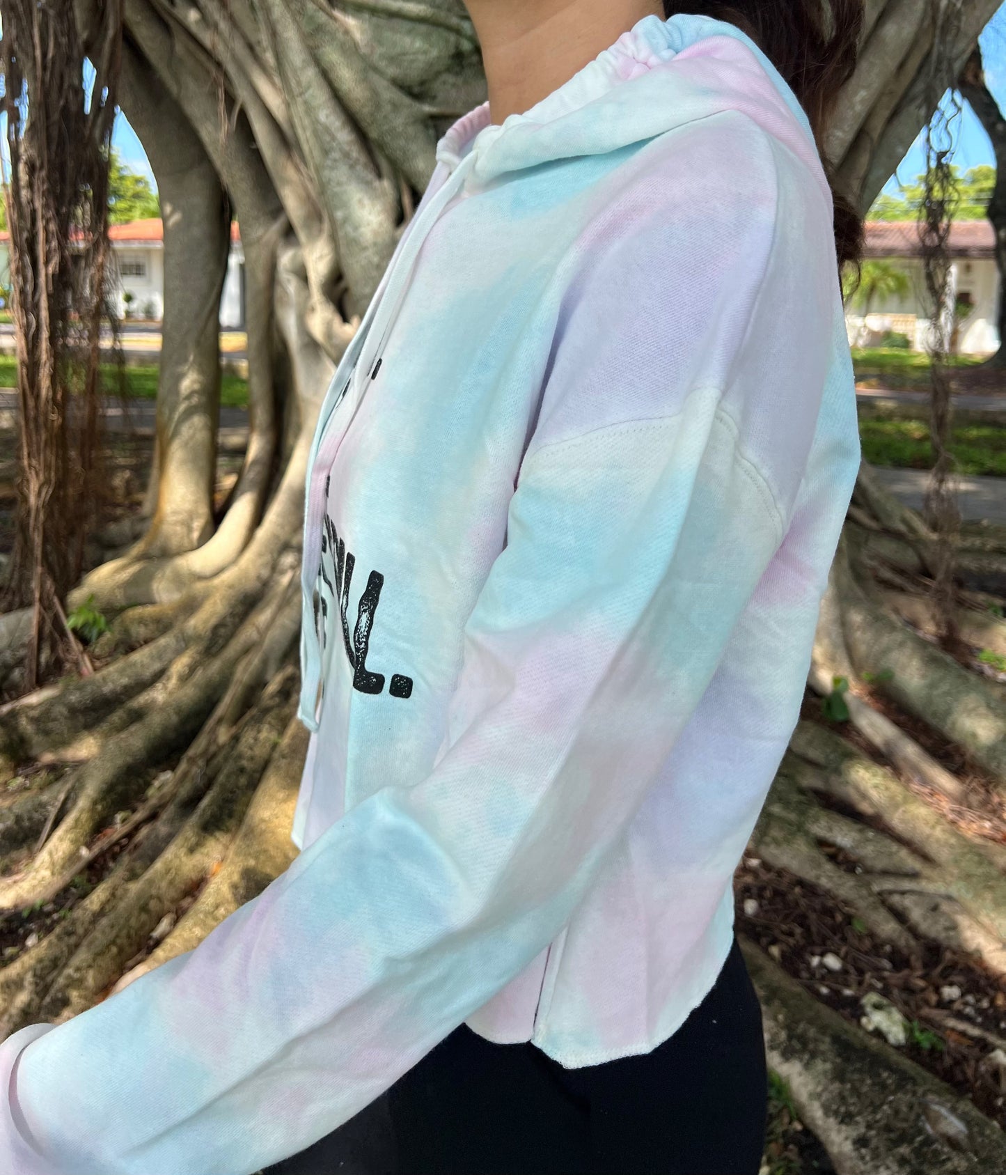 Tie-Dye VB Cropped Hoodie