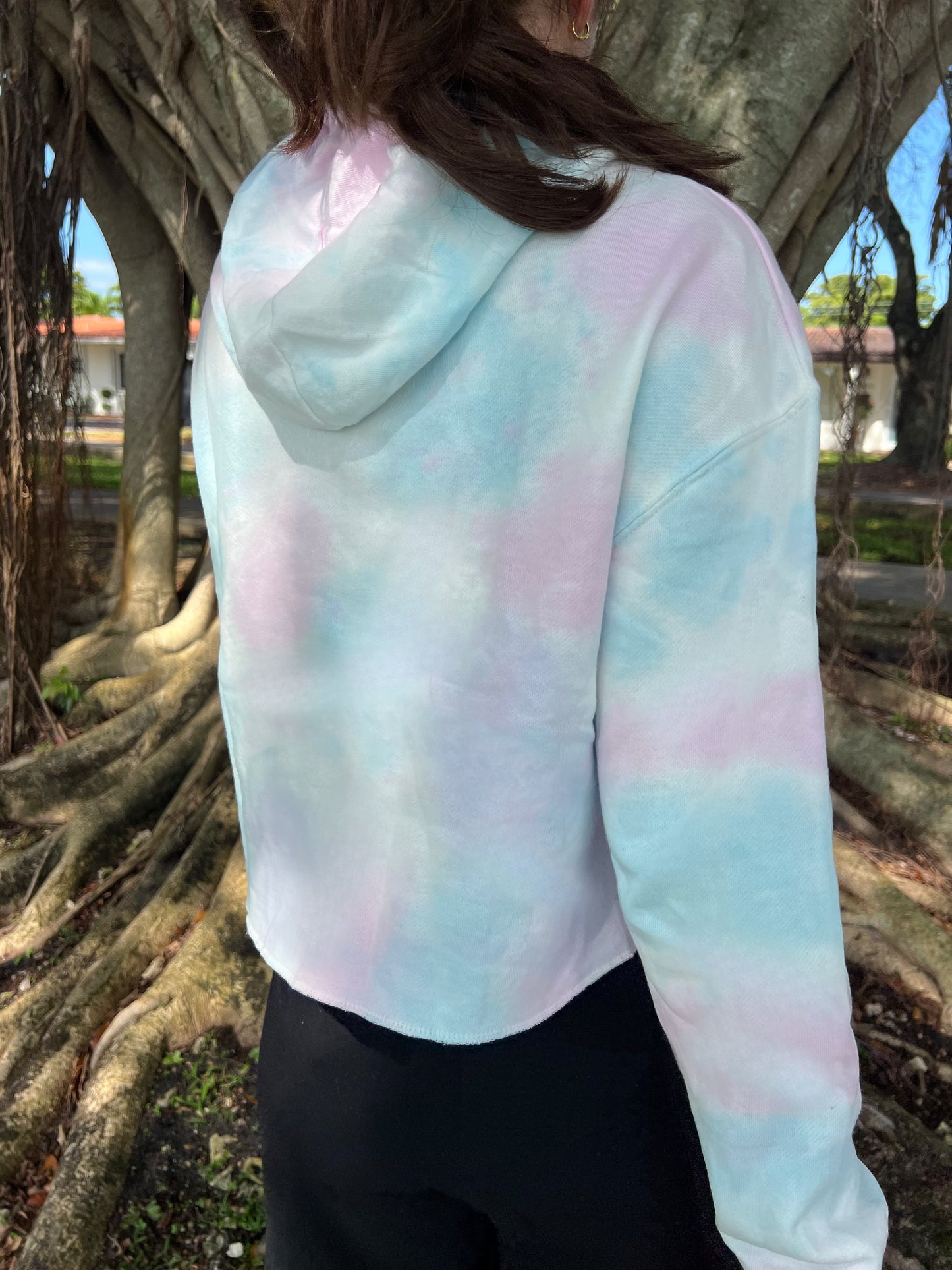 Tie-Dye VB Cropped Hoodie