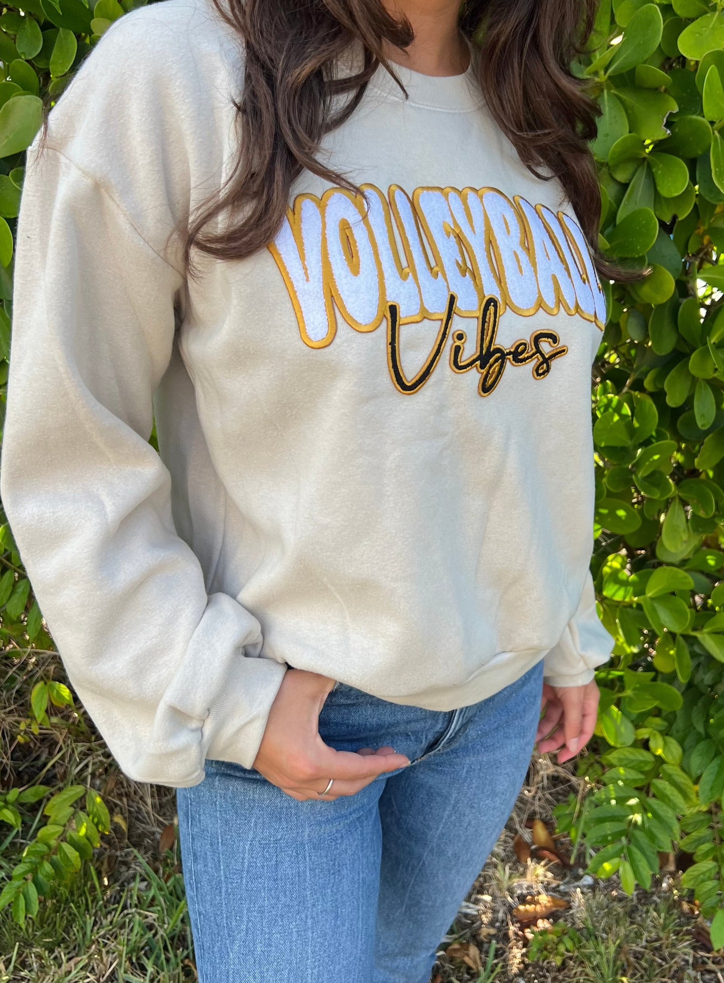 Patched VB Sweater Cream