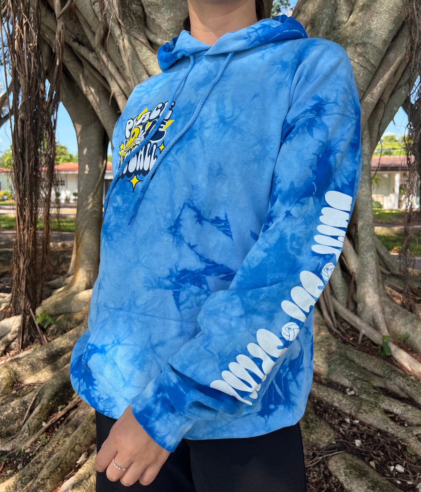 Smiley VB Hooded Sweater Blue