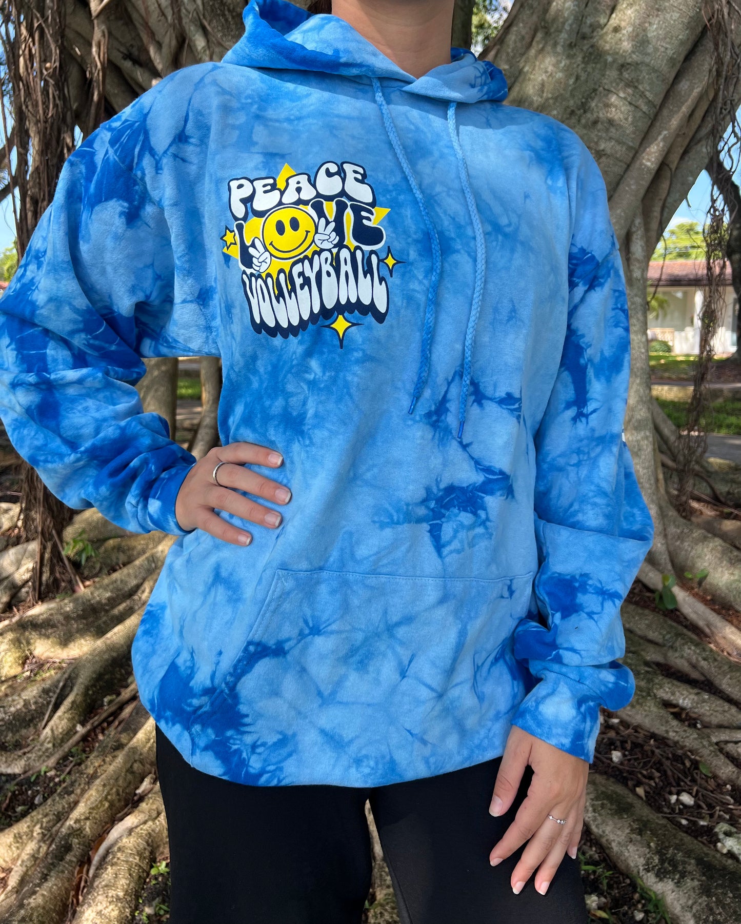 Smiley VB Hooded Sweater Blue