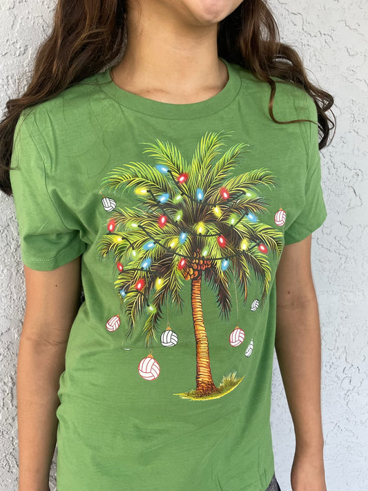 Palm Tree Volleyball Holiday T-Shirt