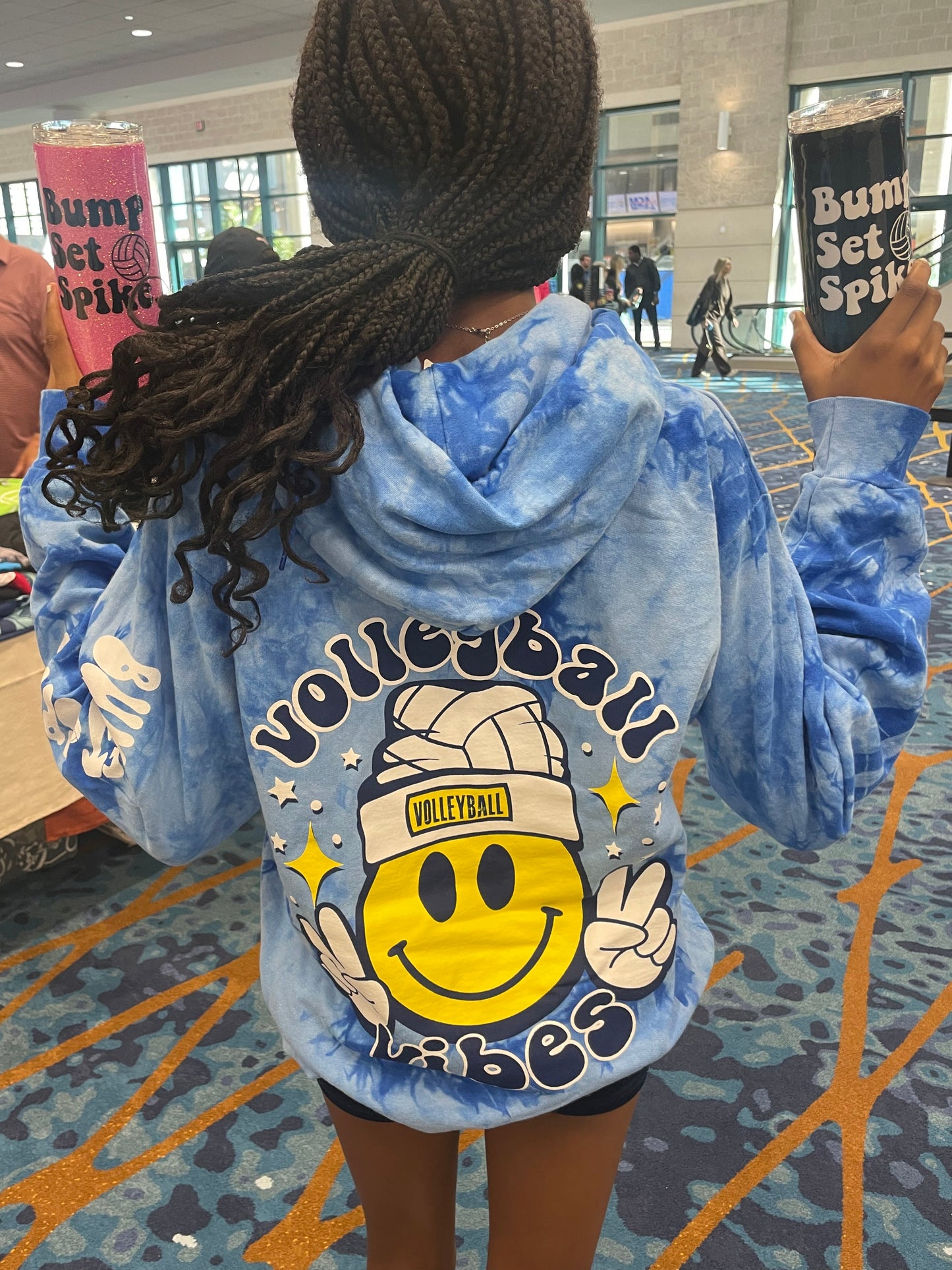 Smiley VB Hooded Sweater Blue